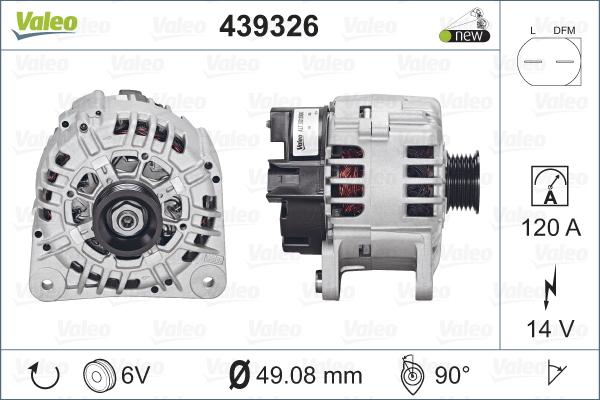 Valeo 439326 - Alternator www.autospares.lv