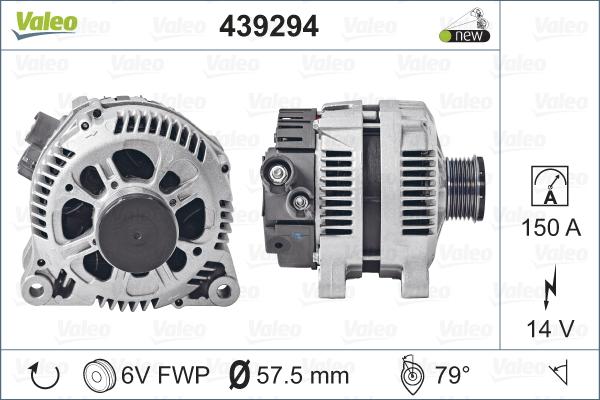 Valeo 439294 - Ģenerators autospares.lv