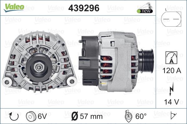 Valeo 439296 - Ģenerators autospares.lv