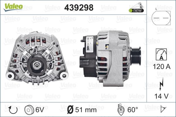 Valeo 439298 - Ģenerators autospares.lv