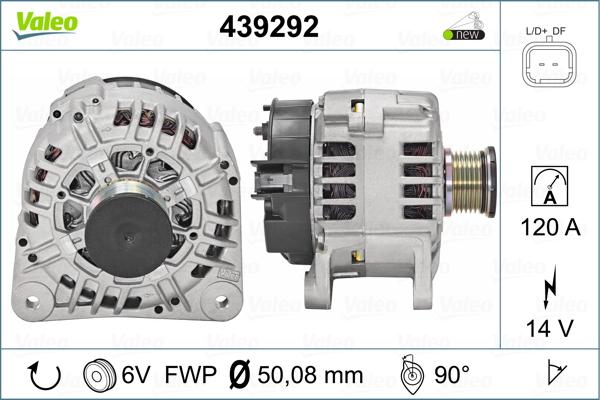 Valeo 439292 - Ģenerators autospares.lv