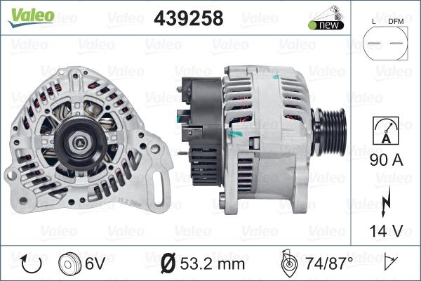 Valeo 439258 - Ģenerators www.autospares.lv