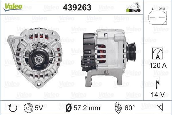 Valeo 439263 - Ģenerators autospares.lv