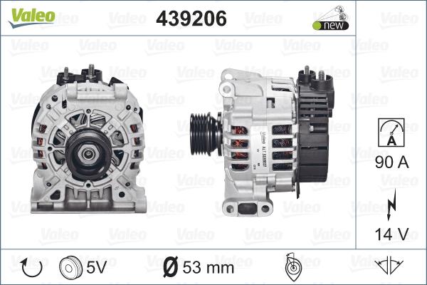 Valeo 439206 - Ģenerators autospares.lv