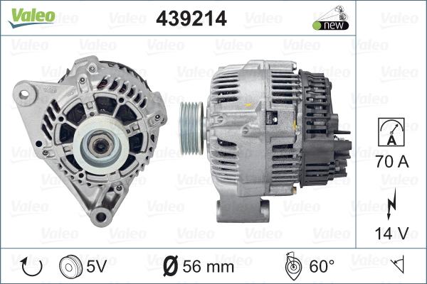 Valeo 439214 - Ģenerators www.autospares.lv