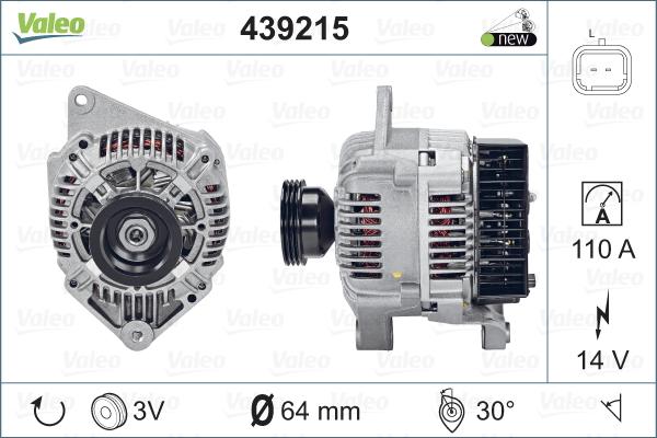 Valeo 439215 - Ģenerators www.autospares.lv