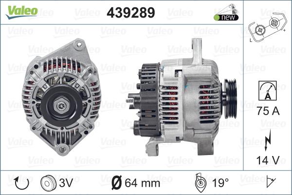 Valeo 439289 - Ģenerators www.autospares.lv