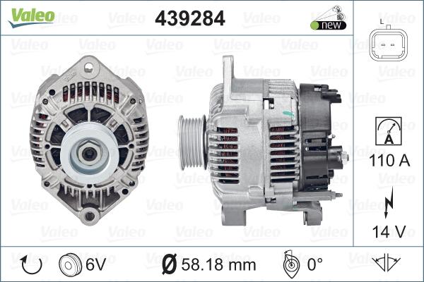 Valeo 439284 - Alternator www.autospares.lv