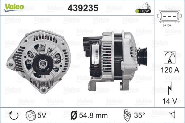 Valeo 439235 - Ģenerators autospares.lv