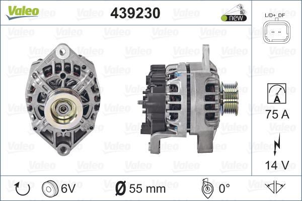 Valeo 439230 - Генератор www.autospares.lv