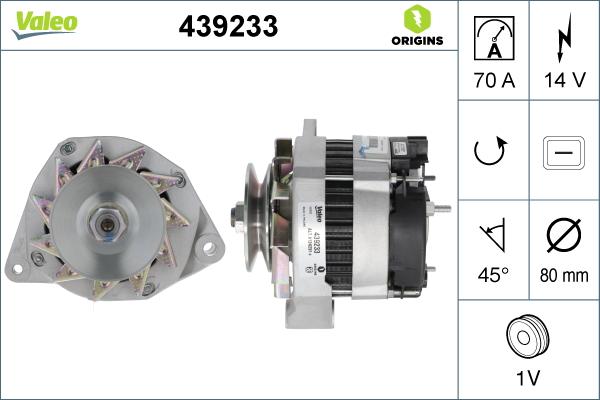 Valeo 439233 - Ģenerators autospares.lv