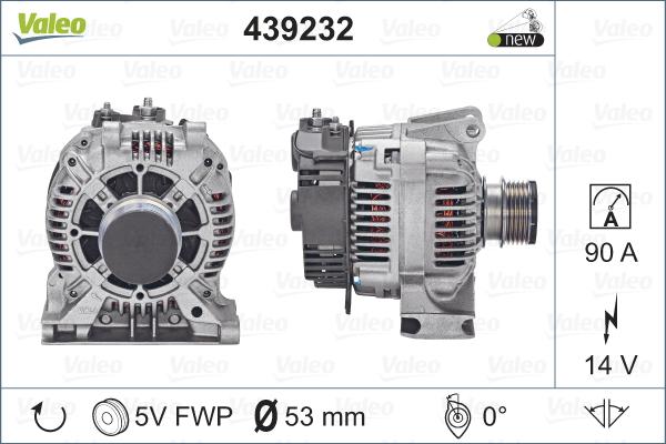 Valeo 439232 - Ģenerators www.autospares.lv