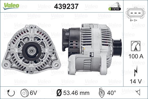 Valeo 439237 - Alternator www.autospares.lv