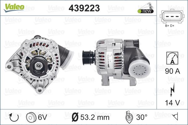 Valeo 439223 - Alternator www.autospares.lv