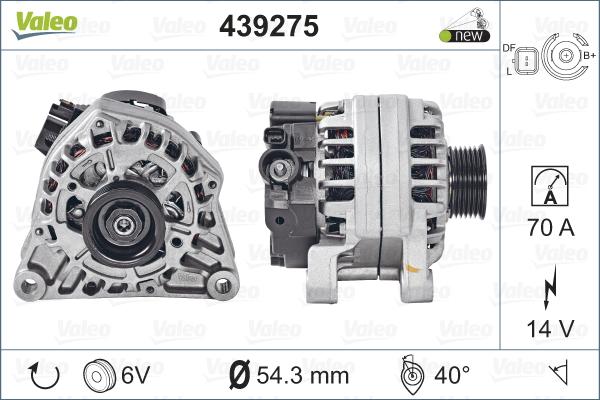 Valeo 439275 - Ģenerators autospares.lv