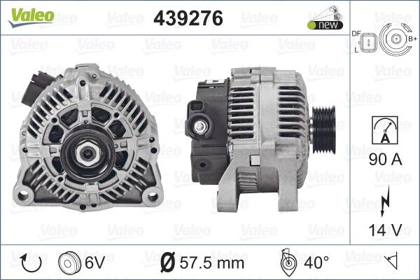 Valeo 439276 - Ģenerators autospares.lv