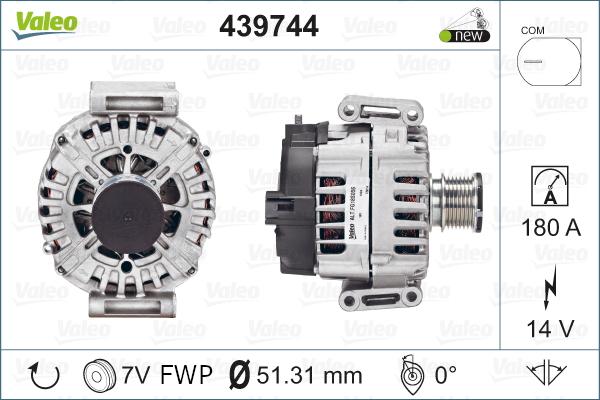 Valeo 439744 - Ģenerators autospares.lv