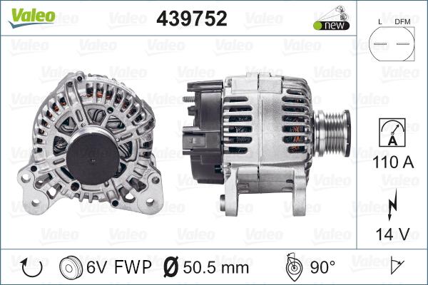 Valeo 439752 - Ģenerators autospares.lv