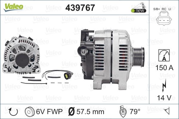 Valeo 439767 - Alternator www.autospares.lv