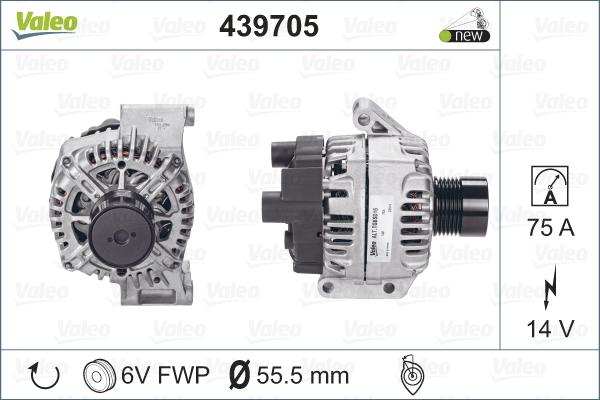 Valeo 439705 - Ģenerators autospares.lv