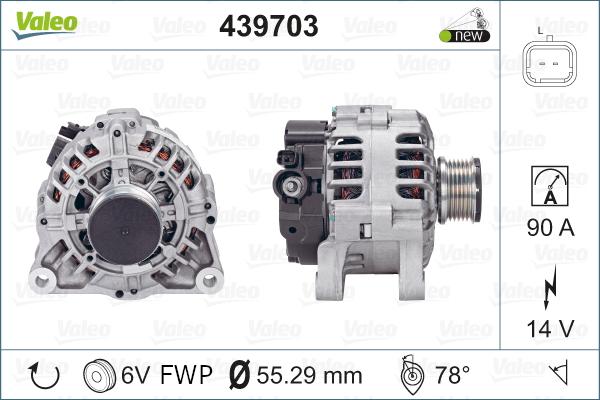 Valeo 439703 - Alternator www.autospares.lv