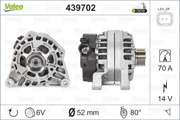 Valeo 439702 - Ģenerators autospares.lv