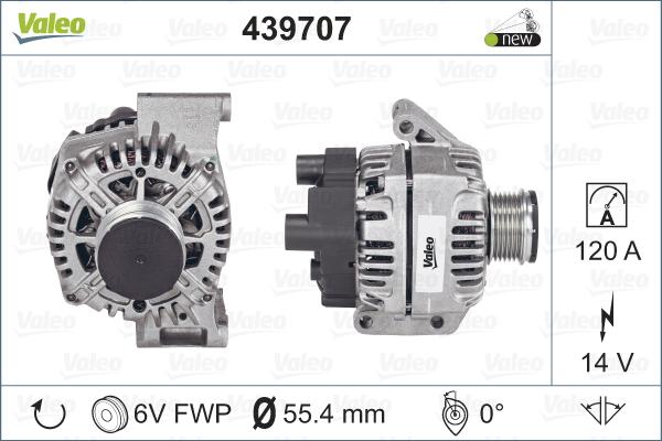 Valeo 439707 - Генератор www.autospares.lv