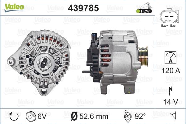 Valeo 439785 - Пусковой генератор www.autospares.lv