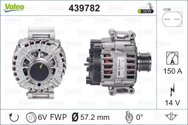 Valeo 439782 - Генератор www.autospares.lv