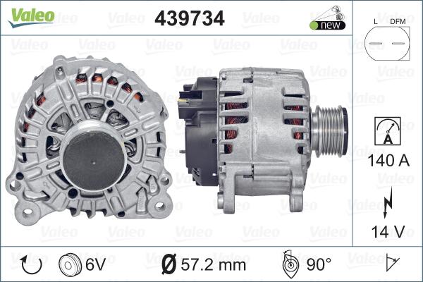 Valeo 439734 - Ģenerators autospares.lv