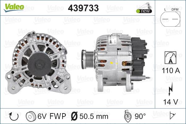 Valeo 439733 - Ģenerators autospares.lv