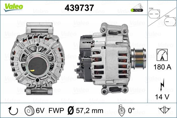 Valeo 439737 - Генератор www.autospares.lv