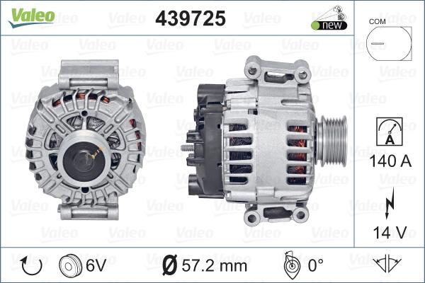 Valeo 439725 - Alternator www.autospares.lv