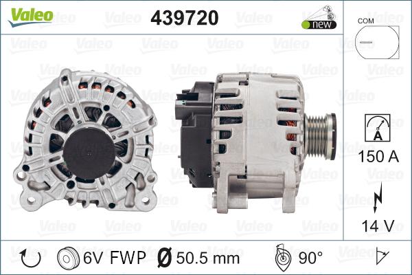 Valeo 439720 - Ģenerators autospares.lv