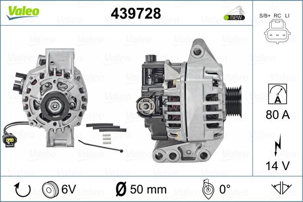 Valeo 439728 - Ģenerators www.autospares.lv