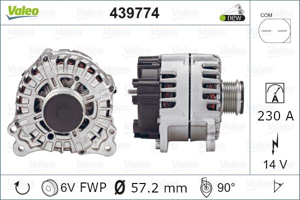 Valeo 439774 - Ģenerators www.autospares.lv