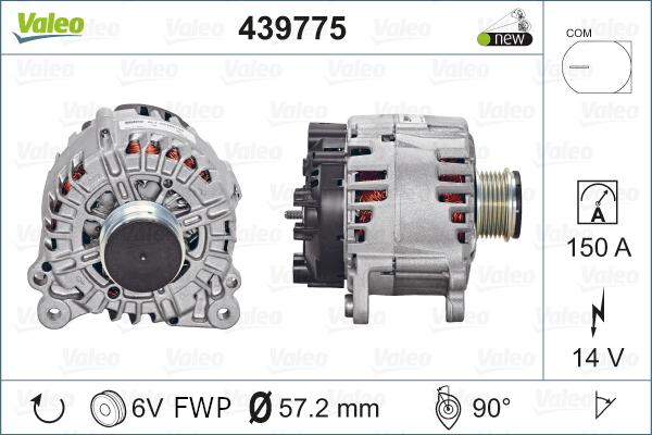 Valeo 439775 - Ģenerators autospares.lv