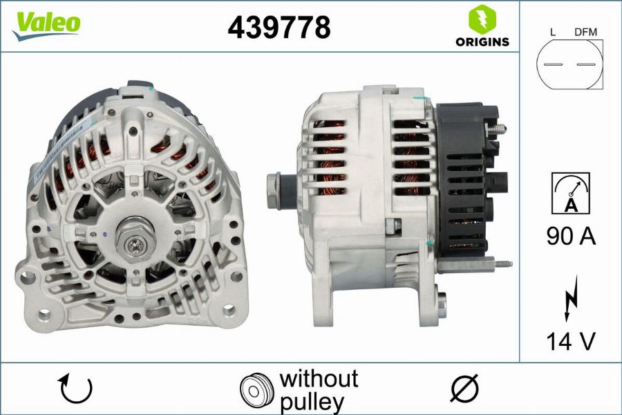 Valeo 439778 - Ģenerators www.autospares.lv