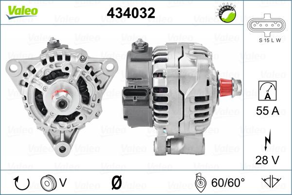 Valeo 434032 - Ģenerators www.autospares.lv