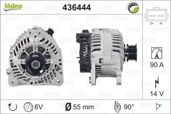 Valeo 436444 - Ģenerators www.autospares.lv