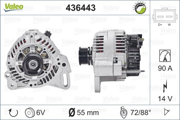 Valeo 436443 - Ģenerators autospares.lv