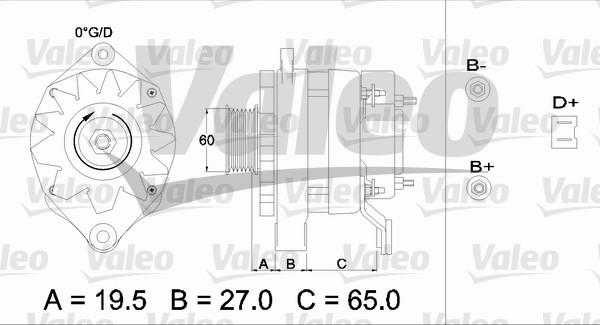 Valeo 436454 - Генератор www.autospares.lv