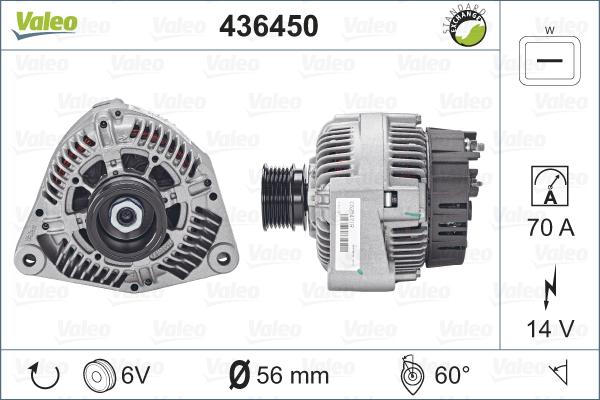 Valeo 436450 - Ģenerators autospares.lv