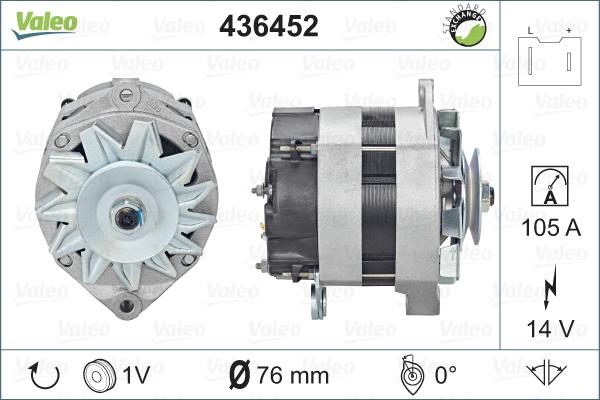 Valeo 436452 - Alternator www.autospares.lv