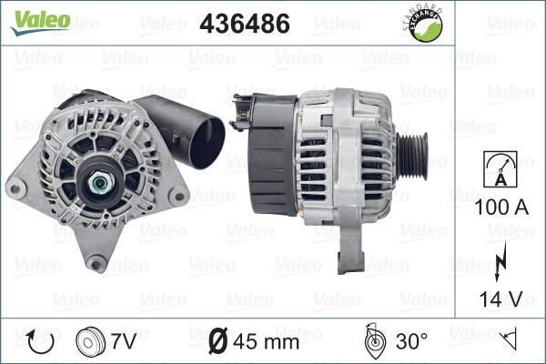 Valeo 436486 - Генератор www.autospares.lv