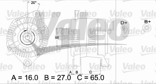 Valeo 436474 - Генератор www.autospares.lv