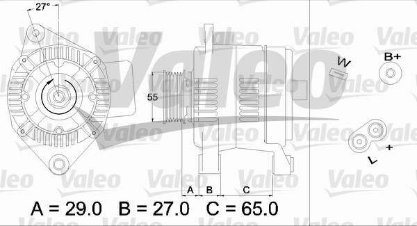 Valeo 436471 - Генератор www.autospares.lv