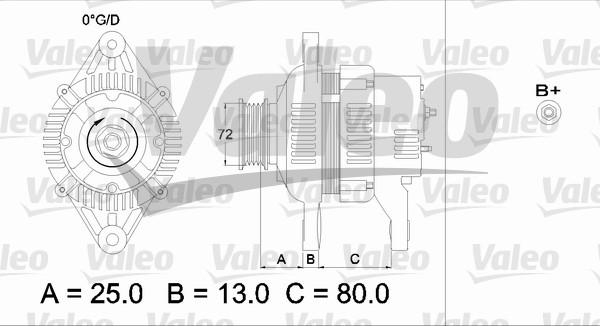 Valeo 436545 - Ģenerators www.autospares.lv