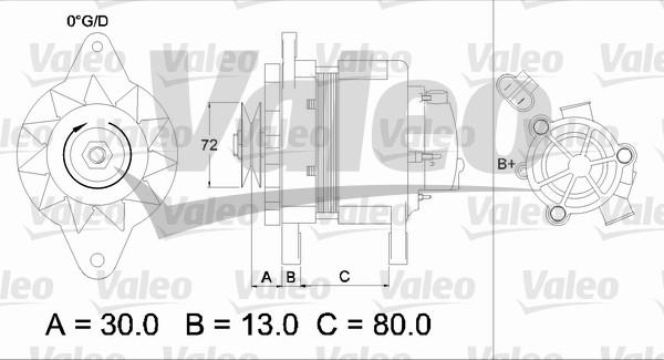 Valeo 436546 - Генератор www.autospares.lv