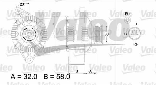 Valeo 436541 - Ģenerators www.autospares.lv